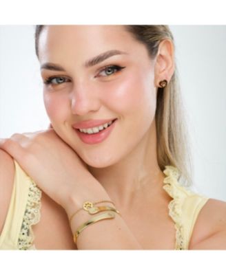 LoveyPaws Link Charm Paw Print  Bracelet