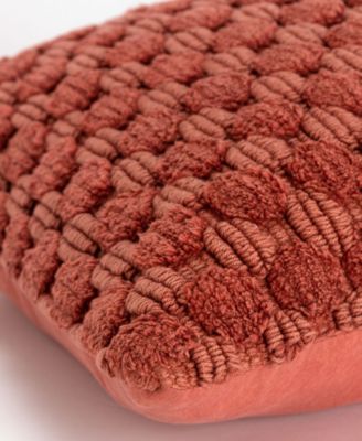 Modern Industrial Geometric Woven Decorative Pillow, 20" x 20"