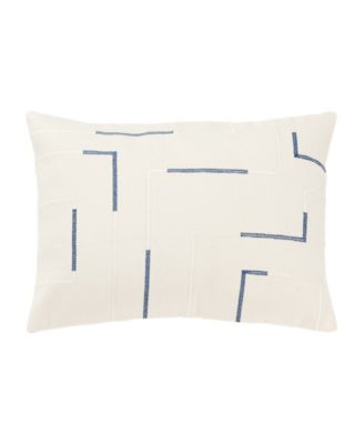 Glam Striped Woven Decorative Pillow, 14" x 20"