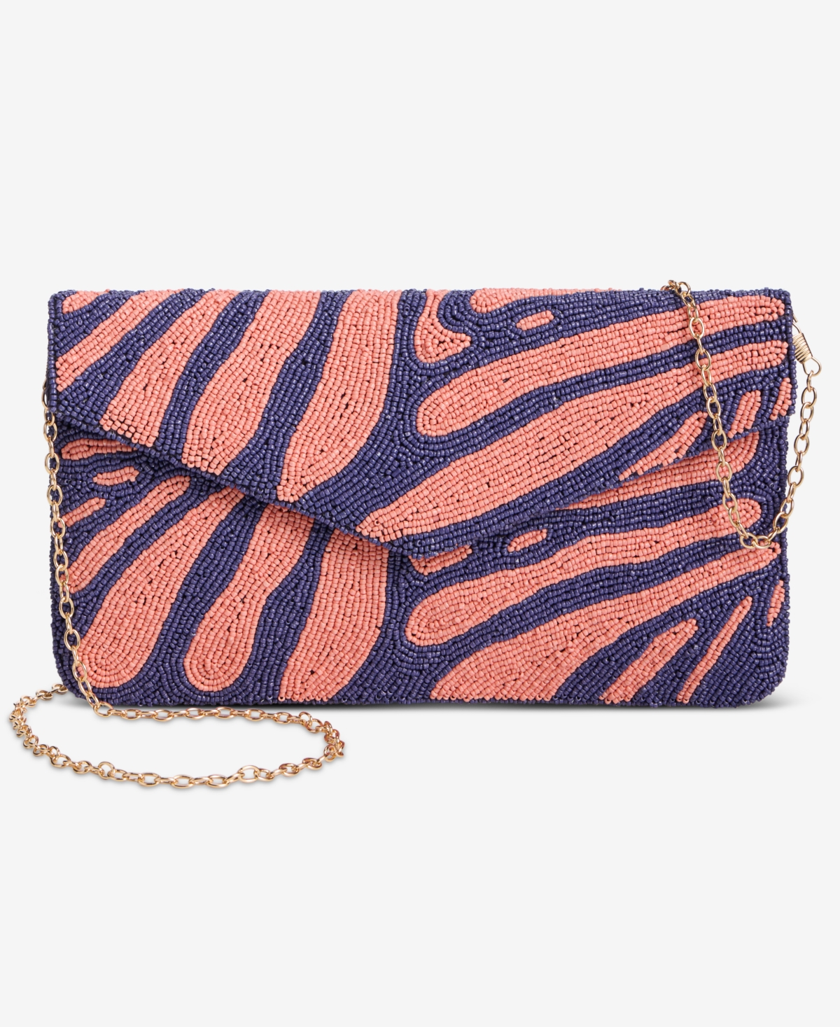 On 34th Hand Beaded Envelope Clutch