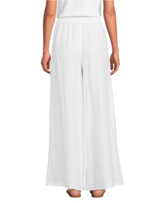 Women's Linen High Rise Palazzo Pants - Set Bottom