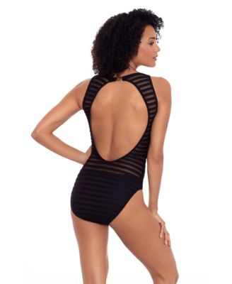 Women's Boatneck One Piece Swimsuit