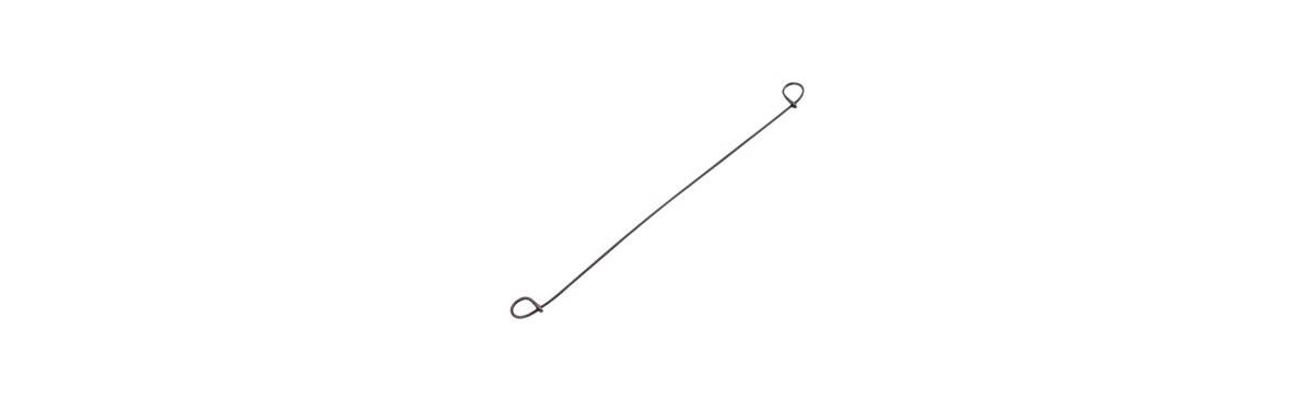 12-555 Wire Loop Ties - 16 Gauge 6-inch - 5000/Bundle - Silver