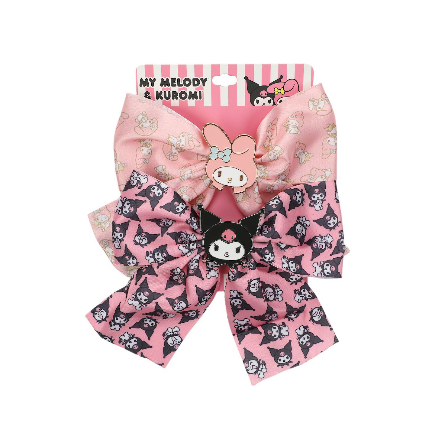 Детские аксессуары для волос My Melody and Kuromi 2-Piece Hair Clip Bows, цвет: Hsr 2-Piece Kuromi — фото 5