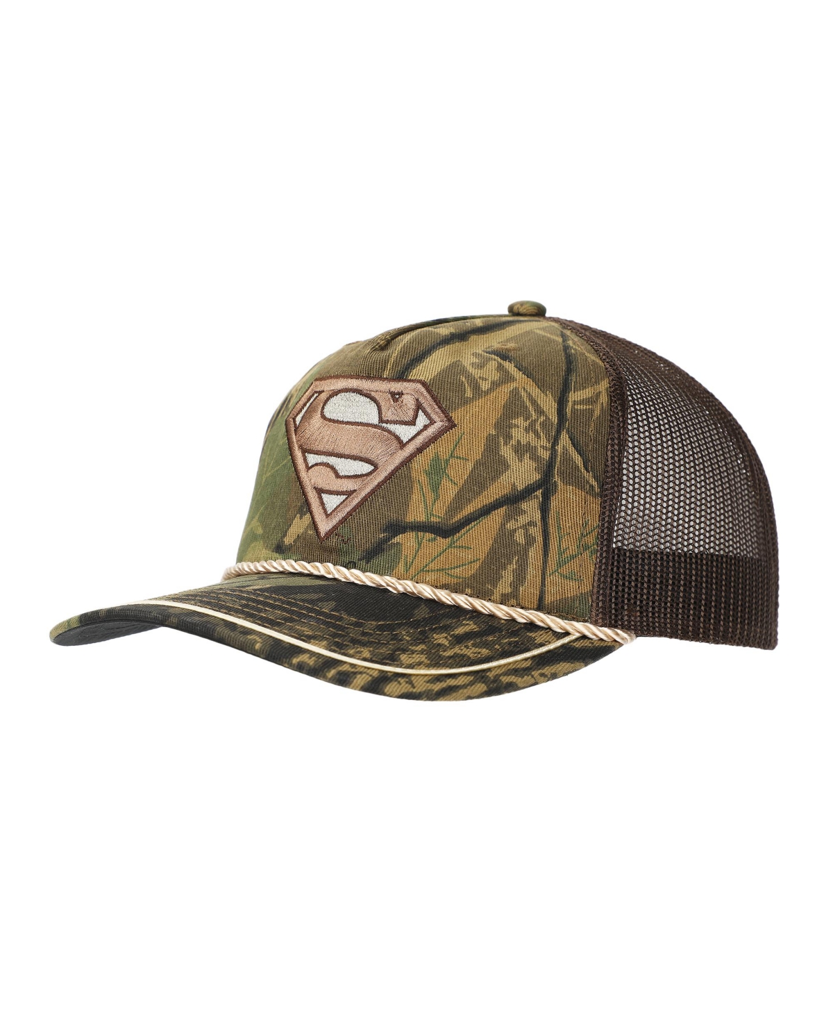 Men's Superman Embroidered Logo Adult Camouflage Retro Trucker Hat - Superman camouflage