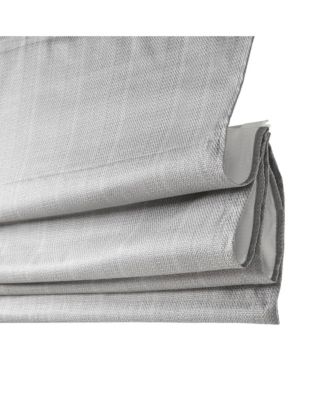 Basketweave Room Darkening Cordless Roman Shade, Single Panel for Bedroom, Thermal Insulated Window Blind Treatment for Living Room, Width 29 length 64 inches, Grey Window Panel