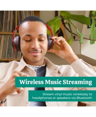 Montrose Wireless Turntable with Audio-Technica Stylus, Bluetooth, MP3 Recording, Speed Control, Built-in Preamp