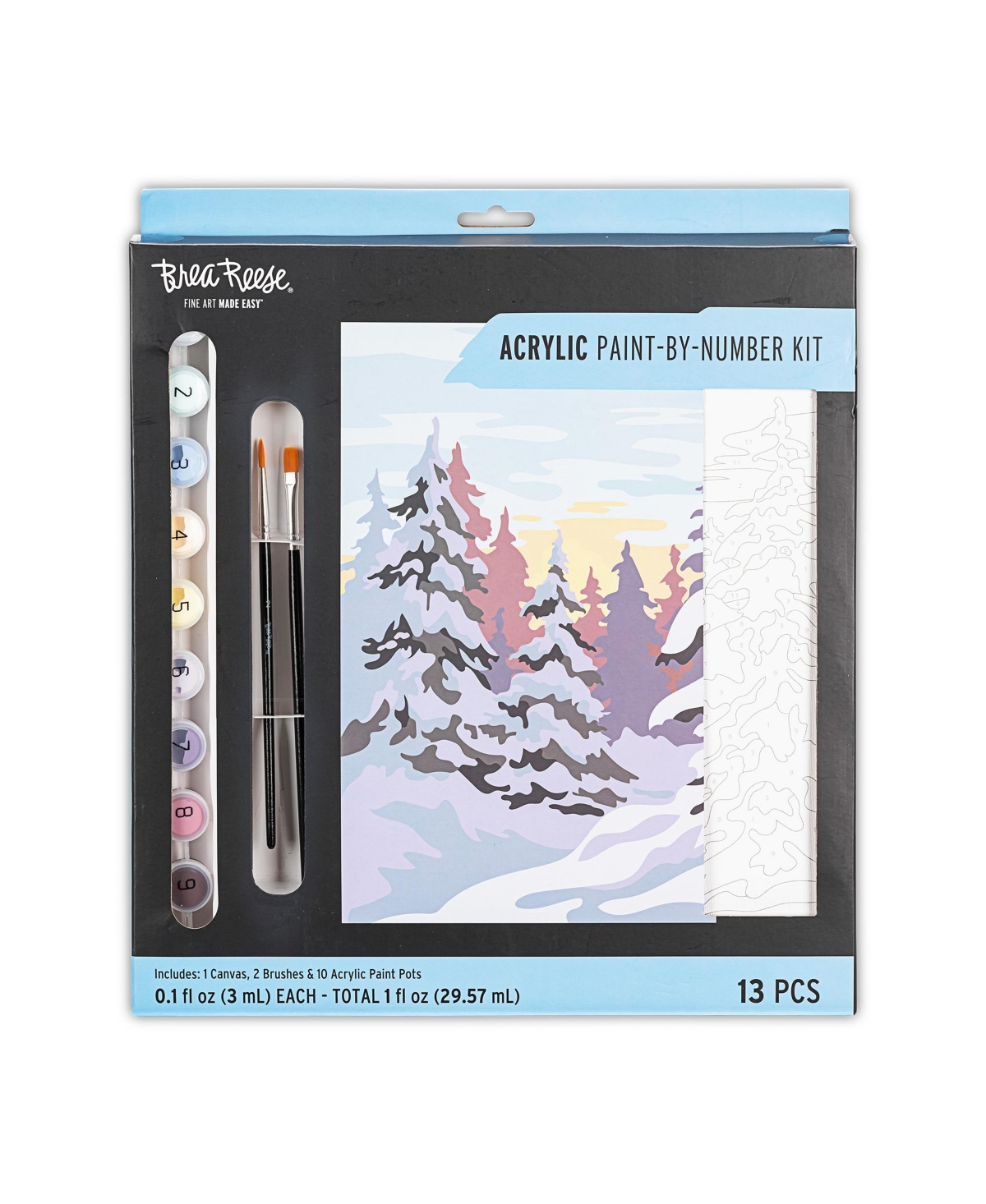 Acrylic Paint-By-Number Kit - Winter Wonderland