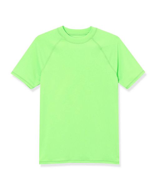 alfani Lands' End Boys Chlorine Resistant Short Sleeve Crew Neck UPF 50 Rash Guard Kids