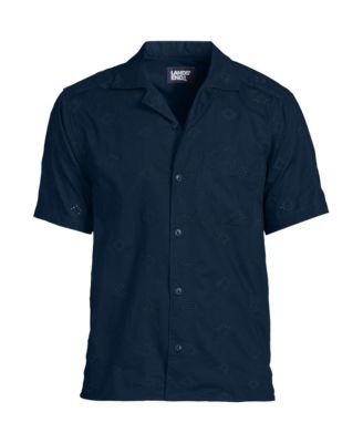 Men's Textured Camp Collar Shirt