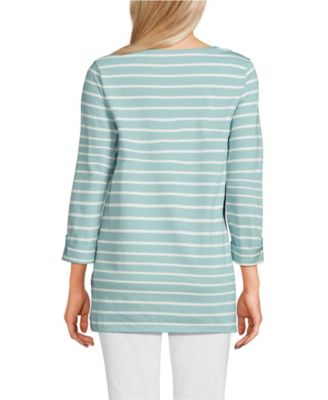 Women's Supima Cotton Adjustable 3/4 Sleeve Boatneck Tunic