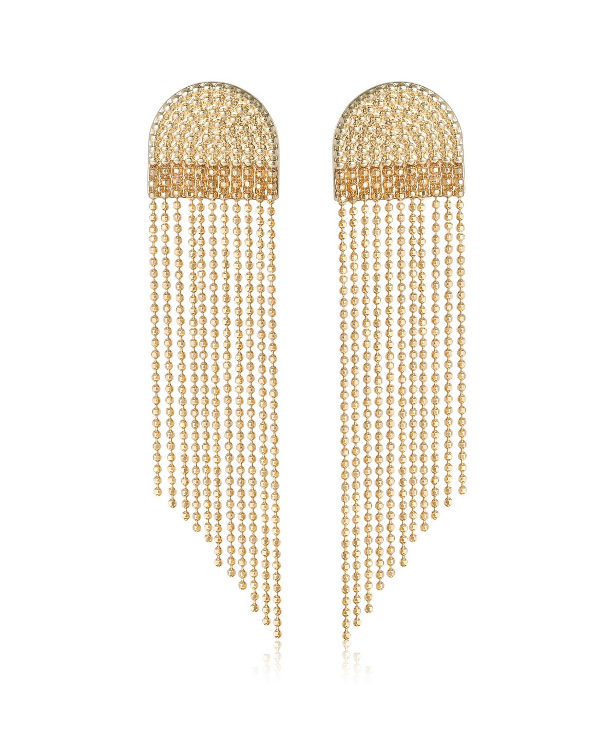 Gold-Tone Fringe Dangle Earrings - Gold