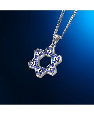 Men's Star of David Pendant, 21" Chain