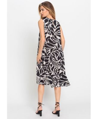 Women's Sleeveless Printed A-Line Dress