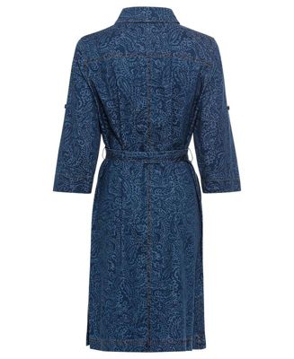 Women's Paisley Denim Shirt Dress