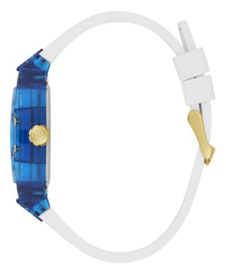 Men's Multi-Function White Silicone Watch, 44mm