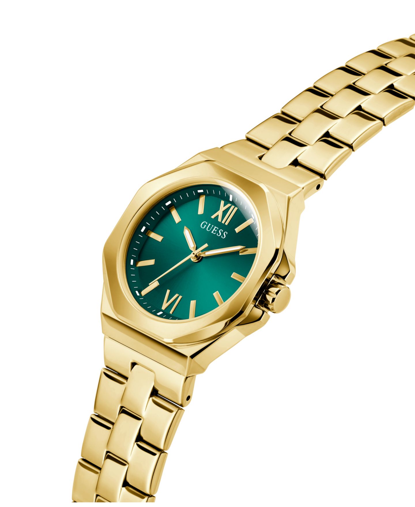 Женские часы GUESS Analog Gold-Tone Stainless Steel Watch, 34mm — фото 4
