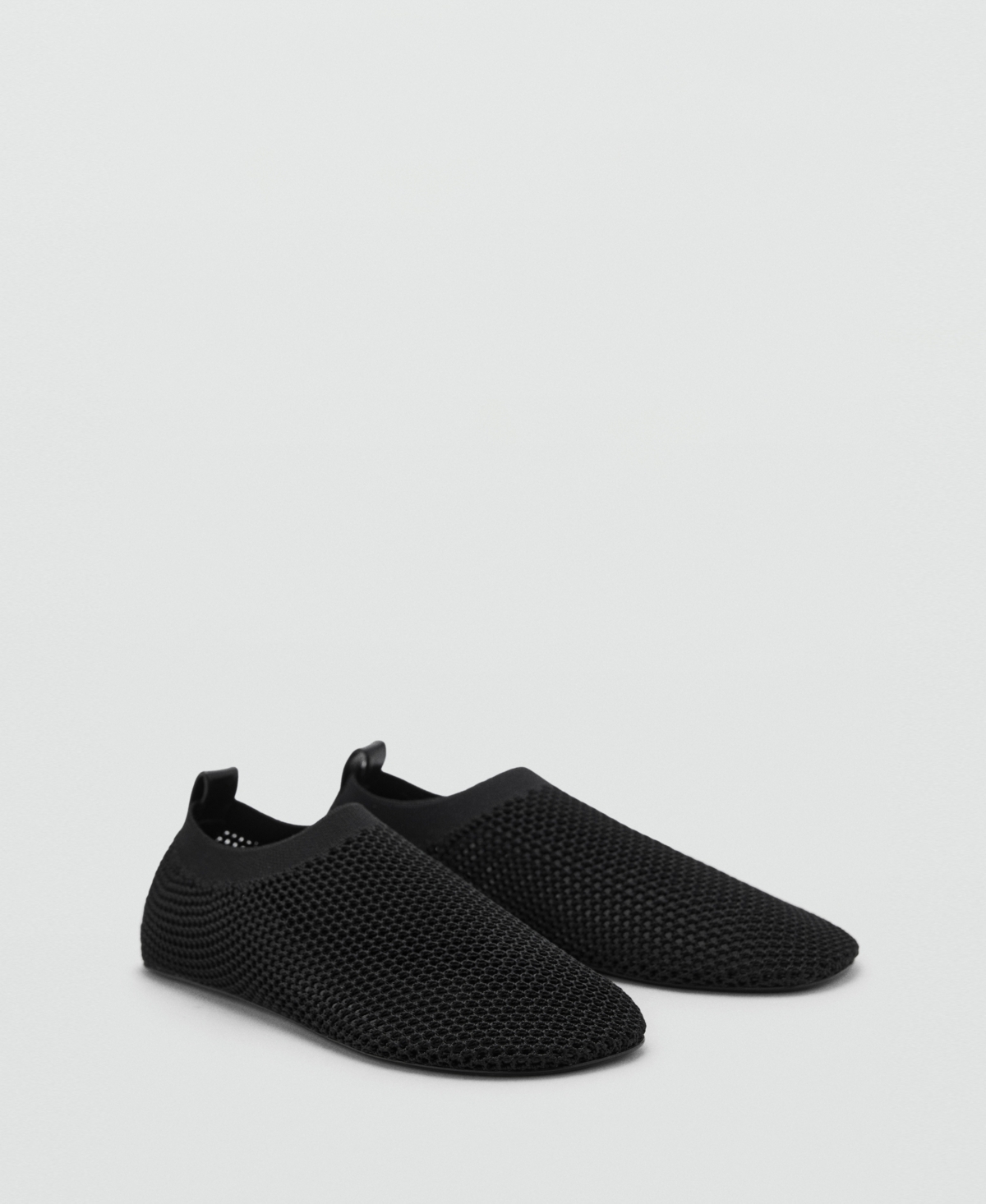 Mango Soft Mesh Shoe Black In Black