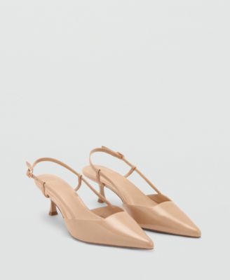 MANGO - Women's Patent Leather Effect Heeled Shoes