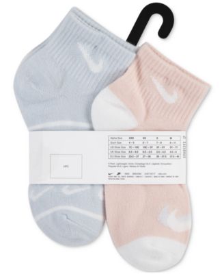 Little Girls Ankle Socks, 6 Pack