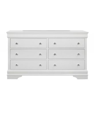 Modern Solid Wood Six-Drawer Dresser for Home and Closet Organization