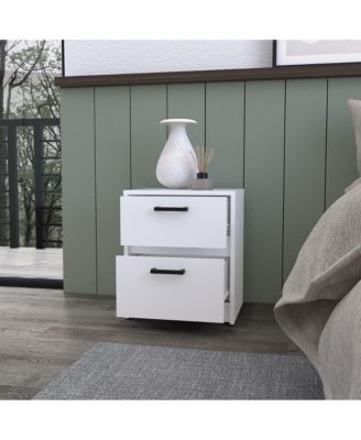 Smart Nightstand with 2 Drawers and Tech Integration