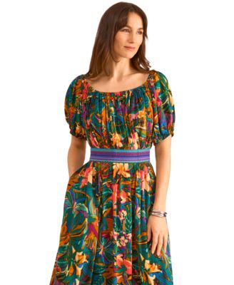 Women's Printed Off-The-Shoulder Dress
