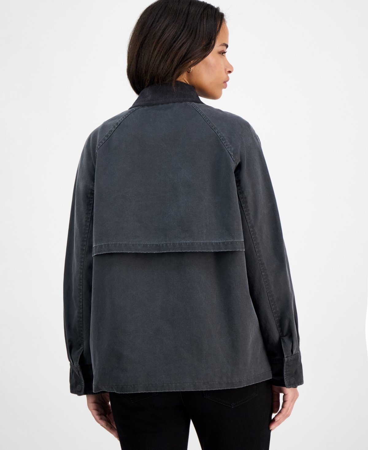 Bcbgmaxazria Women's Corduroy-collar Barn Jacket, Exclusively At Macy's In Blue