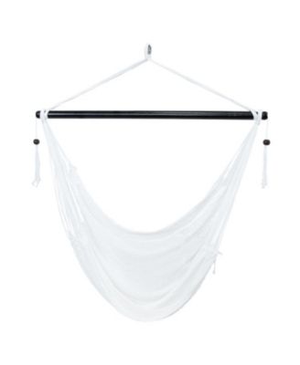 Caribbean Style Extra Large Hanging Rope Hammock Chair Swing for Backyard and Patio