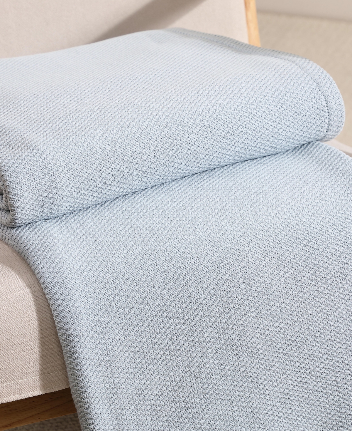Tommy Hilfiger Pique Solid Cotton Blanket, King