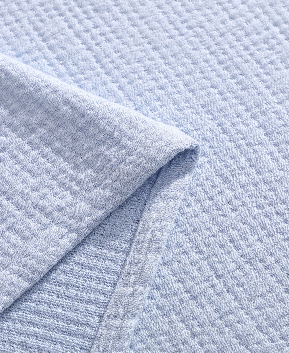 Tommy Hilfiger Running Stitch Solid Cotton Blanket, Twin