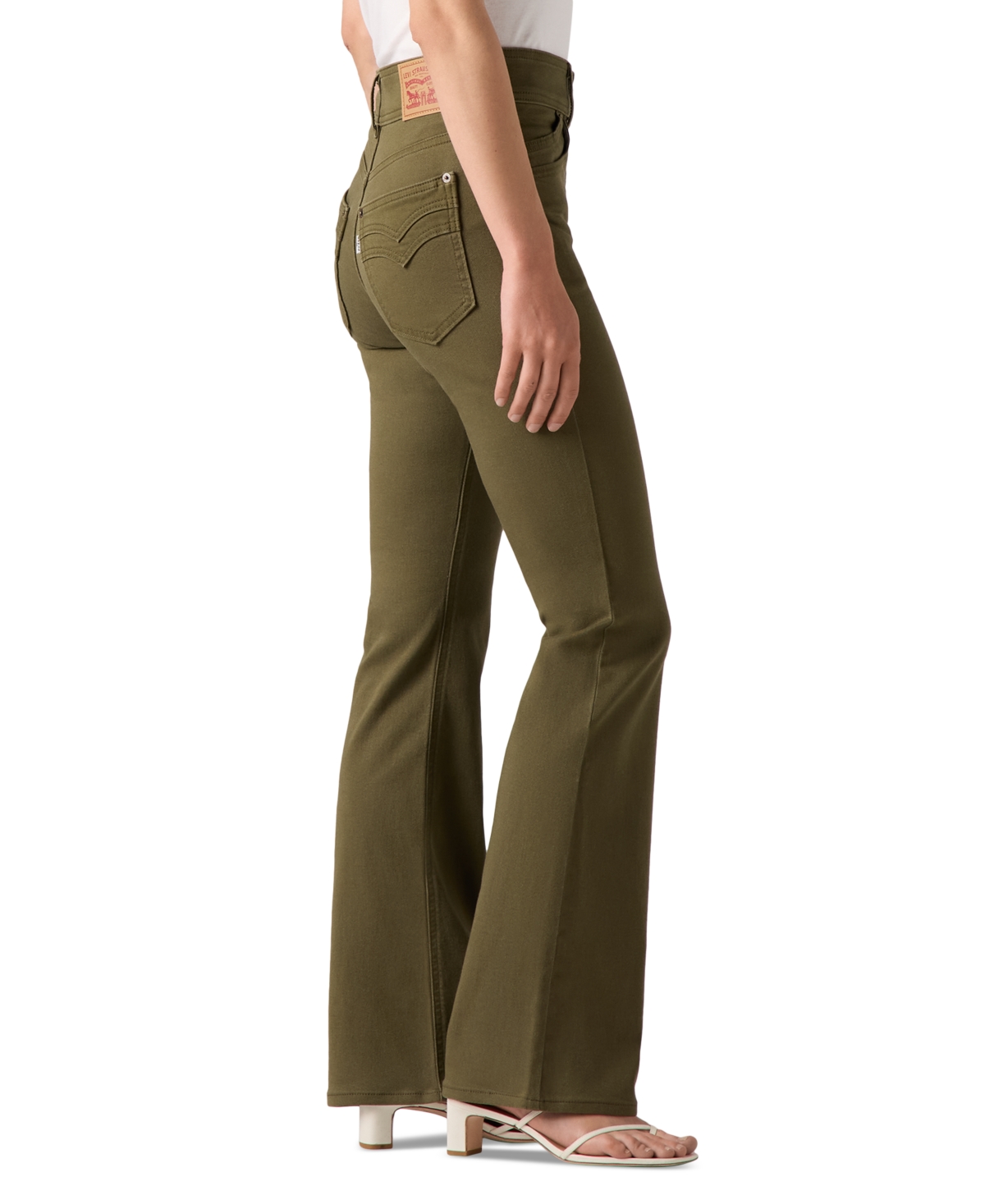 Levi's Women's Retro 726 High Rise Flare Leg Jeans In Ivy Green