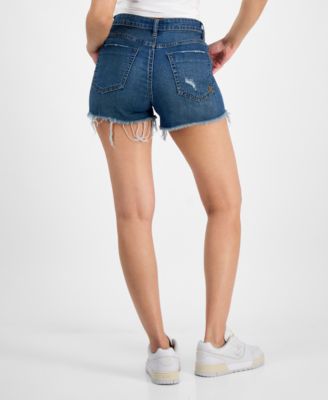 Juniors' Frayed-Hem Destructed Shorts