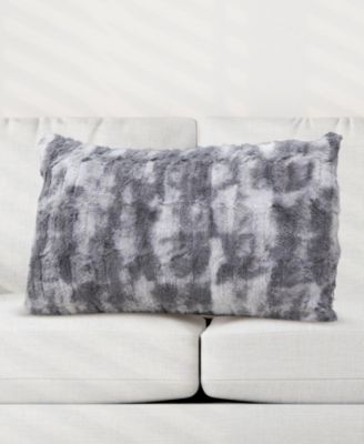 Decorative Faux Fur Deccorative Pillow Set, 12" x 20"