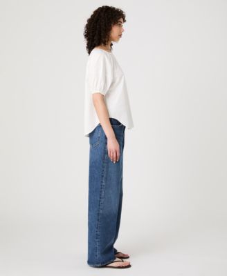 Women's Alexis Cotton Puff-Sleeve Top