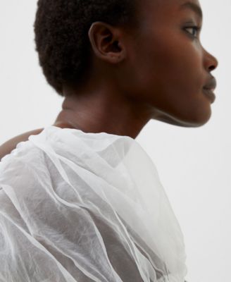 Women's Whisper Puff Organza-Sleeve Dress