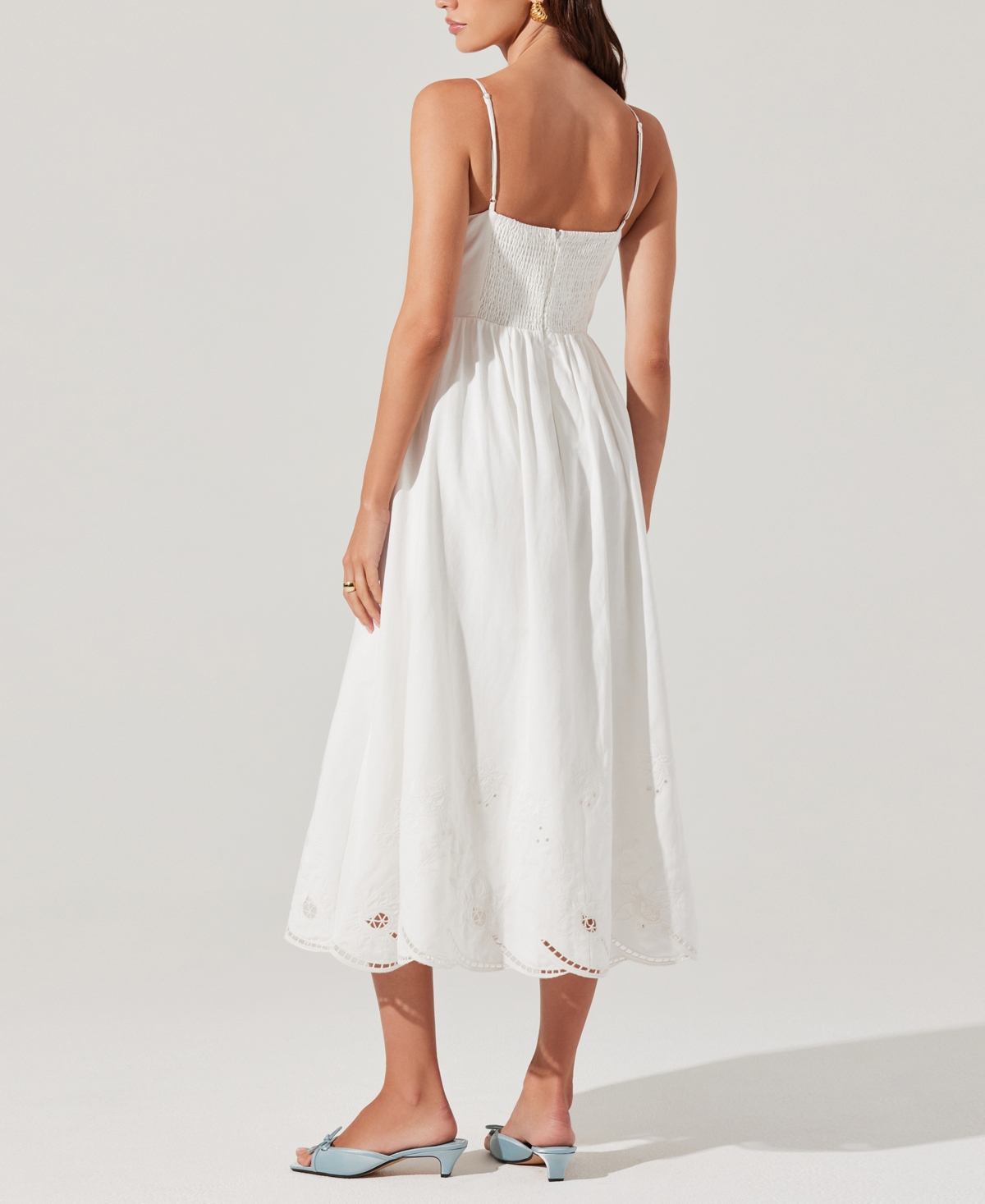 Astr The Label Kaidi Ramie Blend Midi Sundress