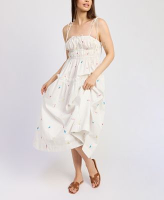 Women's Nellie Cotton Shirred Midi Dress