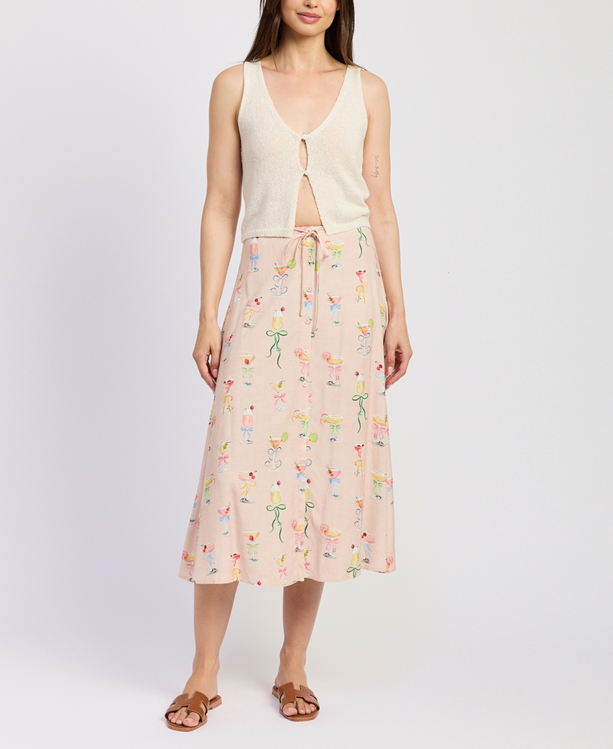 En Saison Women's Mia Midi Skirt In Neutral