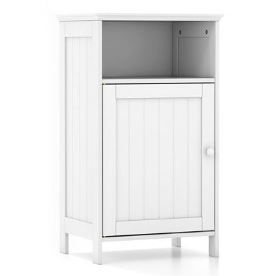 Bathroom Floor Storage Cabinet Side Table Adjustable Shelf Organize Freestanding