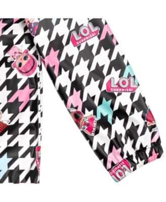 Girls Zip Up Waterproof Hooded Rain Jacket Coat