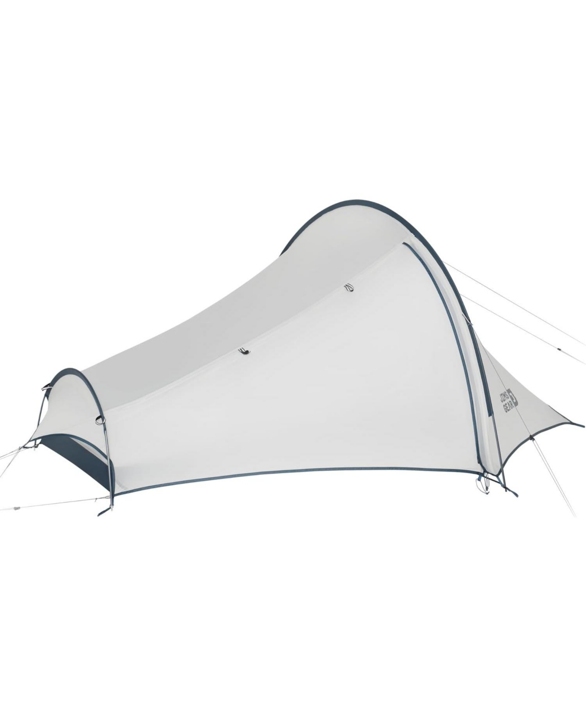Jims Gear Ultralight Backpacking Tent, 1-2 Person Tunnel Tent with Vestibule, Waterproof and Windproof for High-Altitude Camping - White