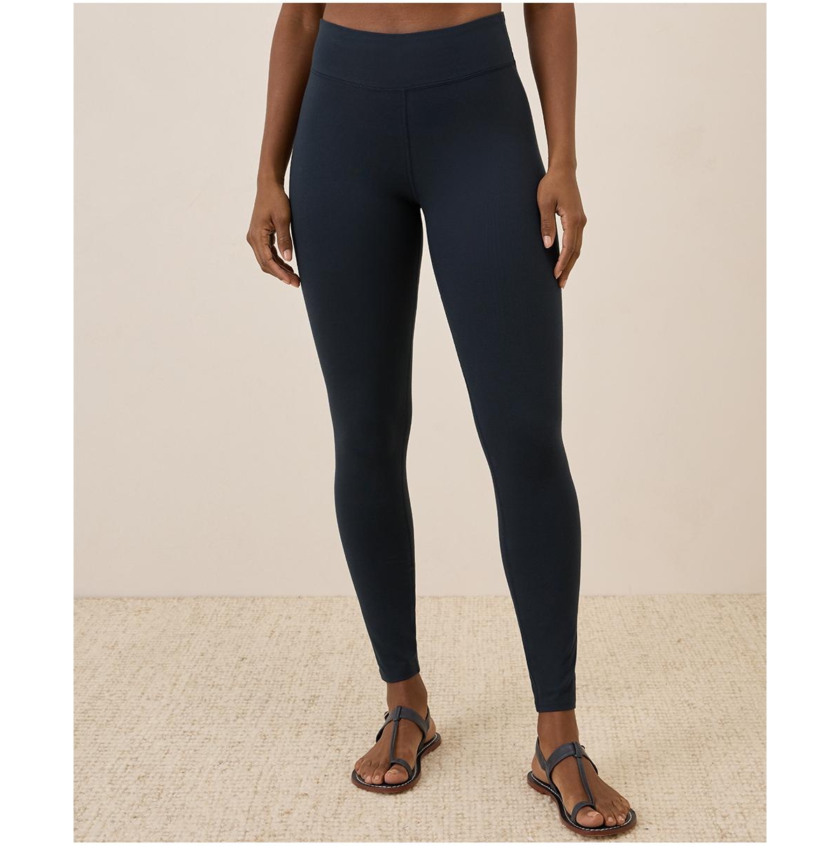 Women's Organic Cotton On the Go-To Legging - Shorty - Midnight blue