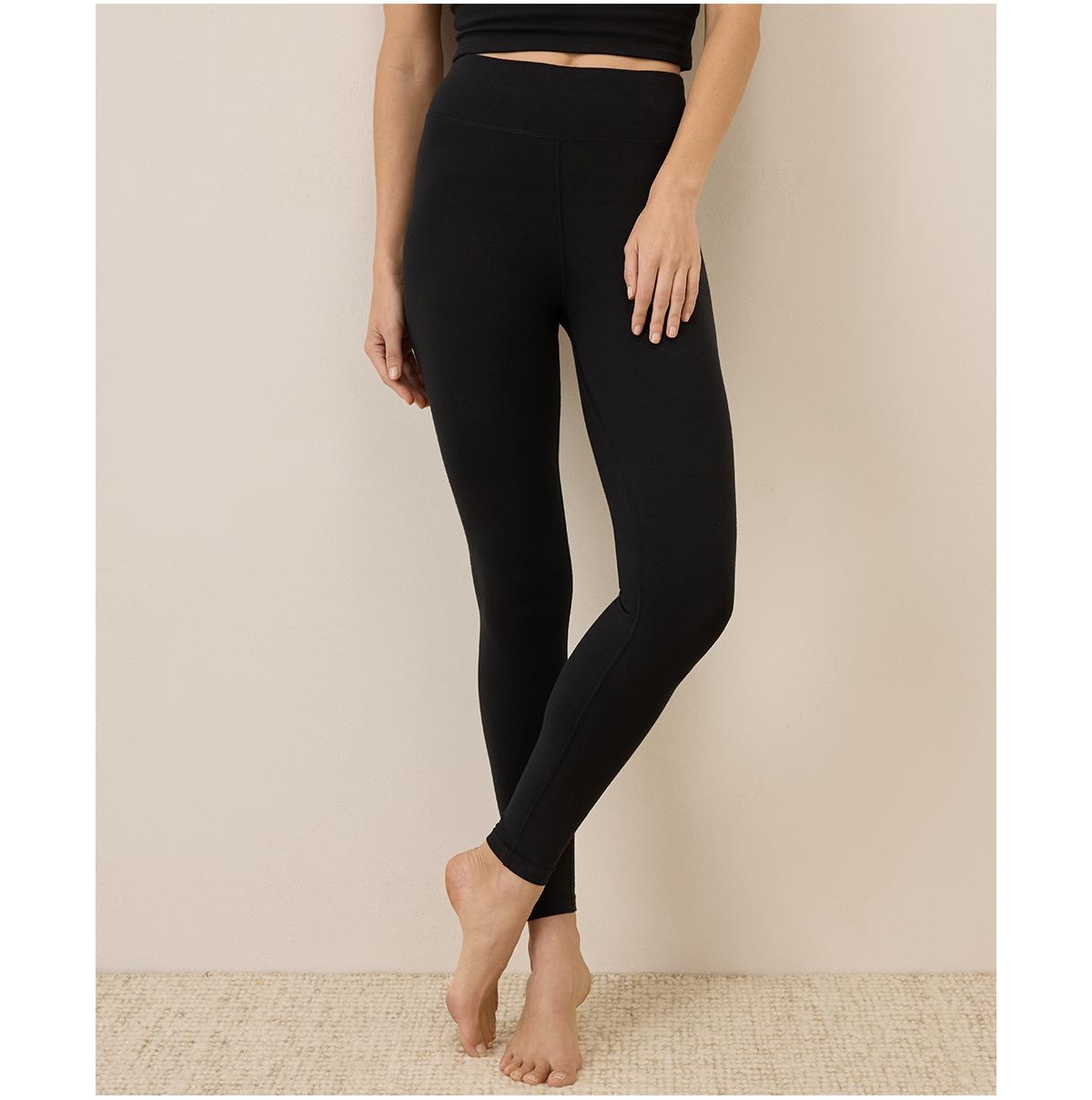Pact Women's Organic Cotton On the Go-To Legging - Shorty - Black