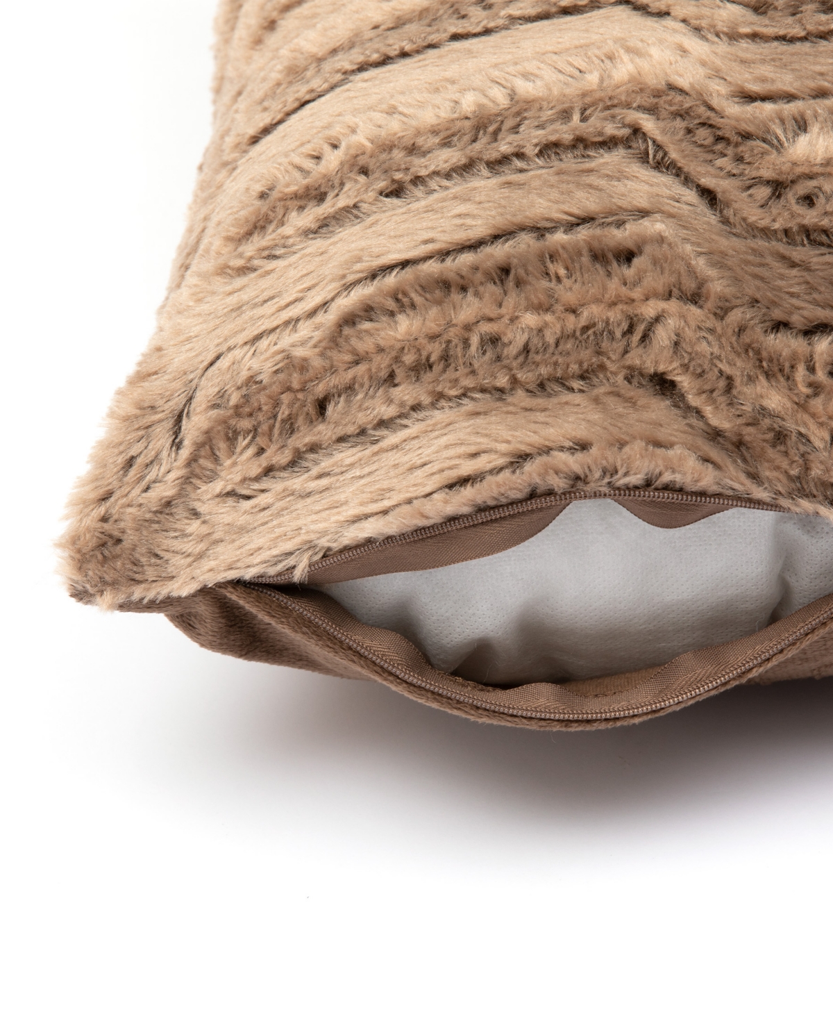 Cheer Collection Decorative Faux Fur Pillow Set, 12" X 20"