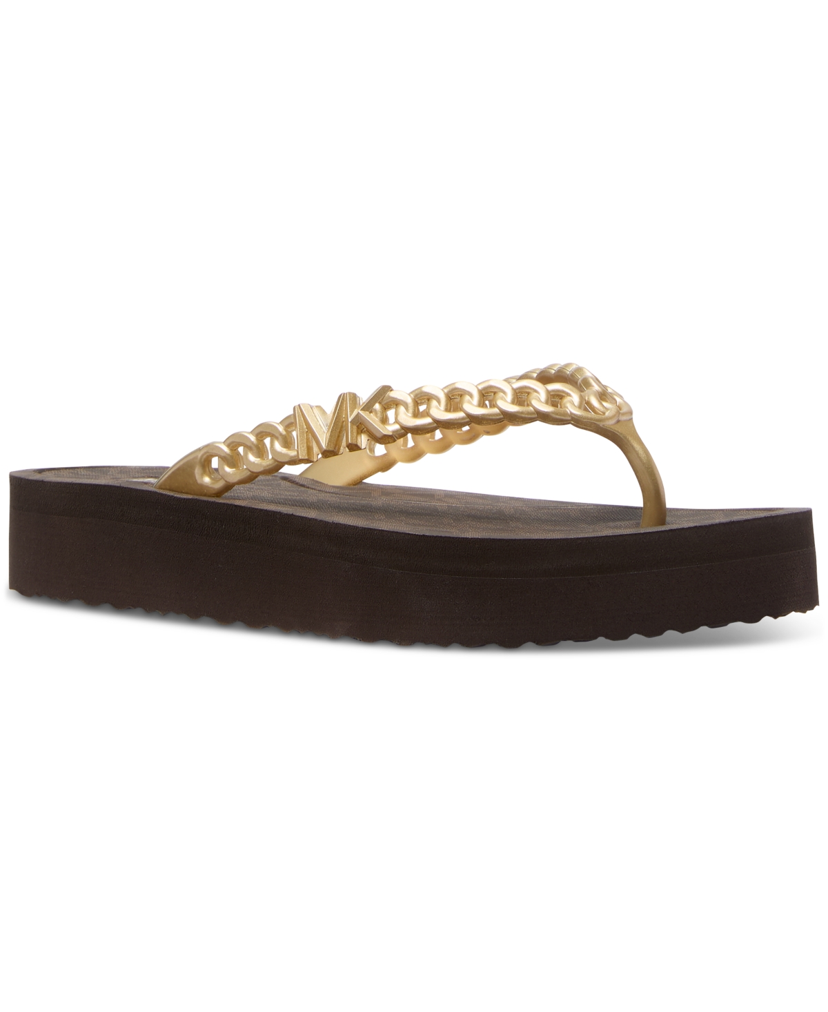 Michael Michael Kors Zaza Slip-On Platform Flip Flop Sandals - Brown