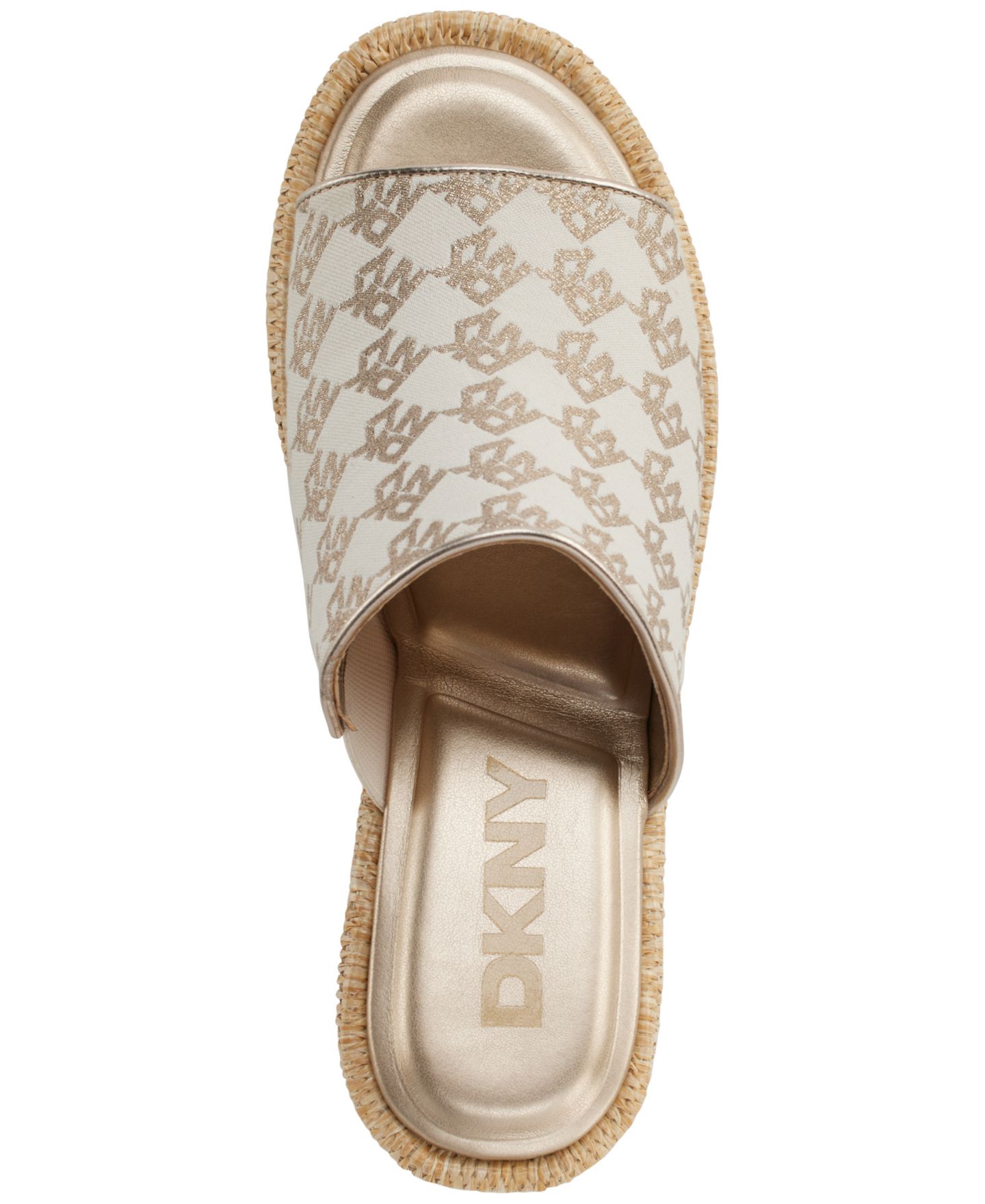 Женские сандалии DKNY Conrad Slip-On Wedge, цвет: Костяной — фото 4