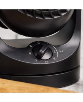 USA WOOZOO Fan, Small Oscillating Desk Fan, Table Air Circulator, 3 Speeds, 32ft Max Air Distance, Mini Fan 8 Inches, 112° Adjustable Tilt, Black