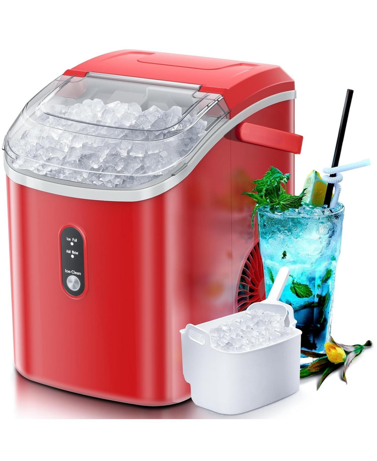 Antarctic Star Nugget Countertop Ice Maker with Soft Chewable