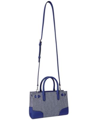 Devyn Small Striped Canvas Tote Bag